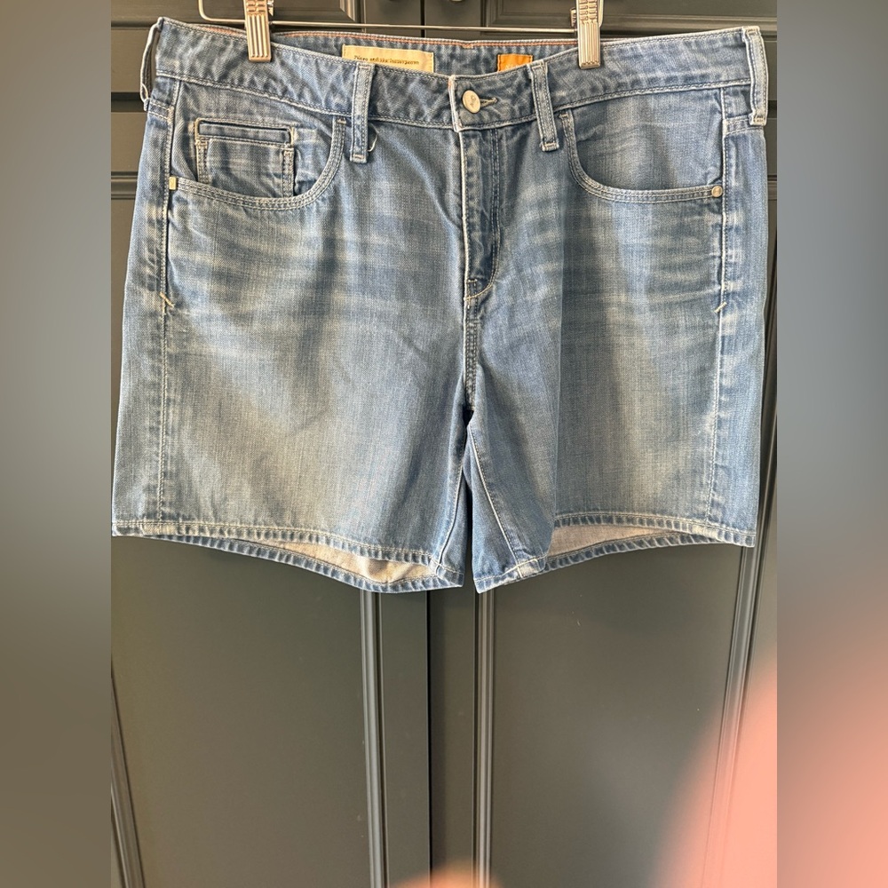 Pilcro and the Letterpress Light Blue Jean Shorts